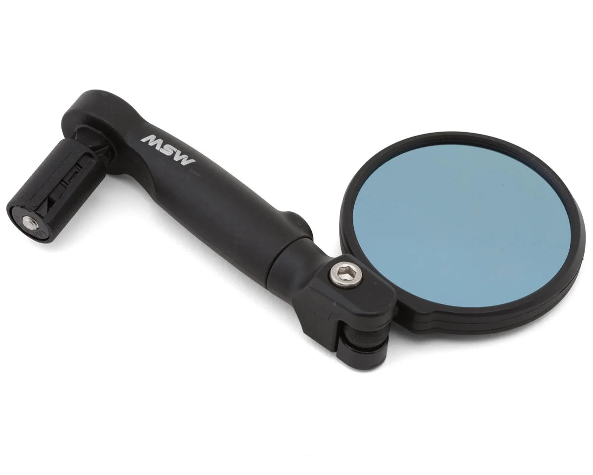 MSW Handlebar Mirror w/ Anti-Glare Lens (Black) (Bar-End Mounted) (Drop or Flat Handlebar)
